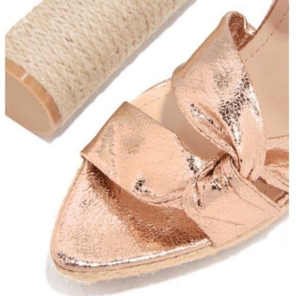 Platform Espadrilles Heels in Rose Gold - Picture 2 of 6